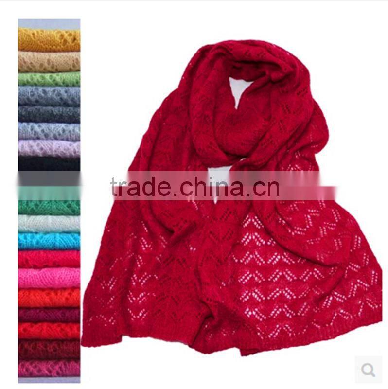 2014 fashion warm hollow hand crochet scarf