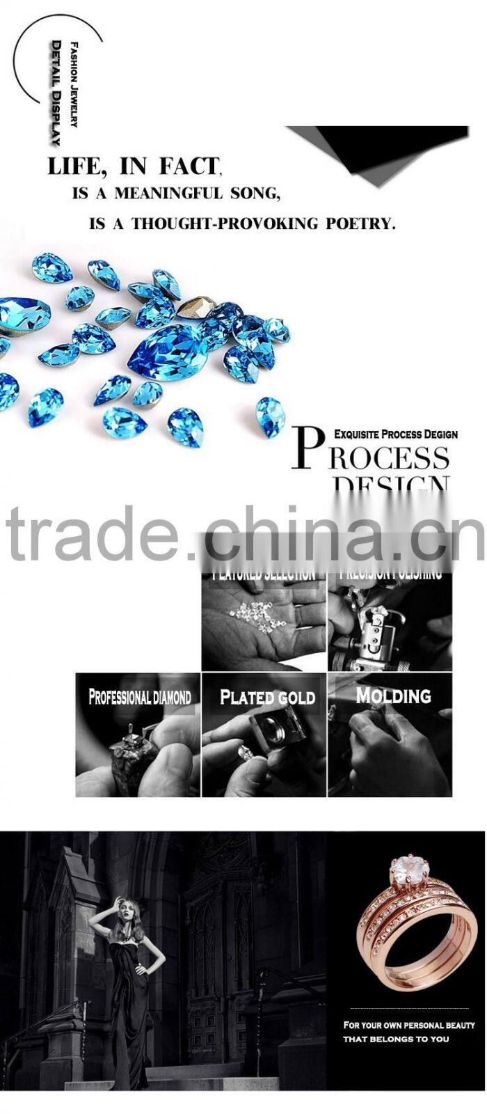 3pcs/Set 18kgp Jewelry Gold Rings Price With Stones