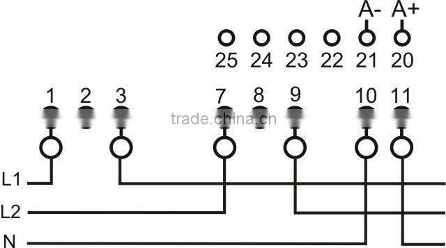 Three Phase watt-hour meter Prepaid