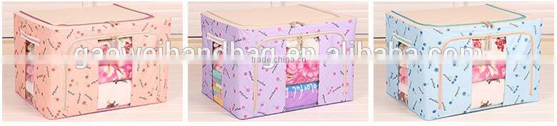 Eco friendly storage box;good quality custom printed foldable Oxford storage Box and Bin