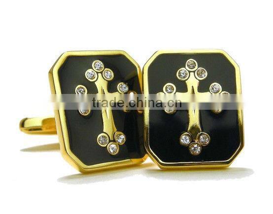 Gold Cufflinks Gianfranco Ruffini Cross Clear Crystal Cufflinks Design Your Own Cufflinks