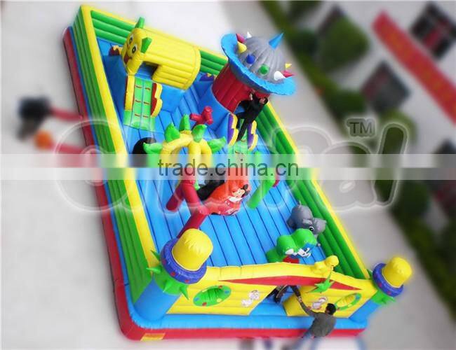 Hot selling commercial inflatable obstacle course, inflatable castle playground amusement park