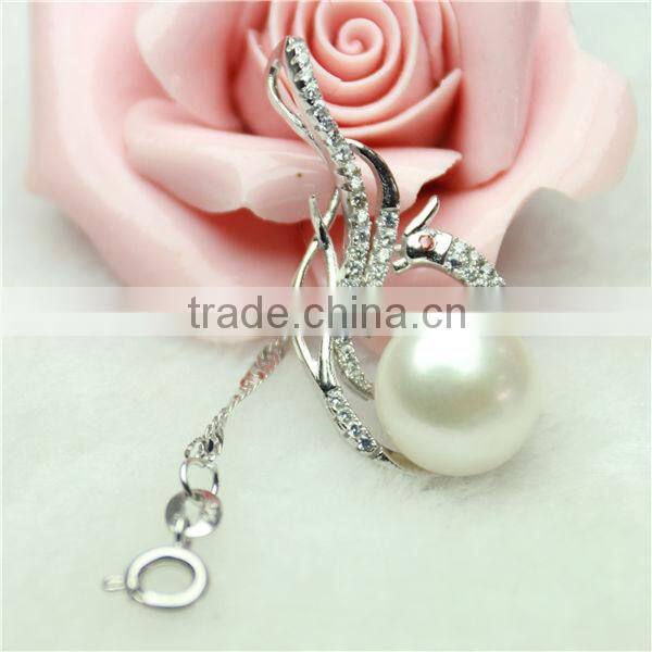 Charm jewelry phoenix bird silver freshwater pearl design