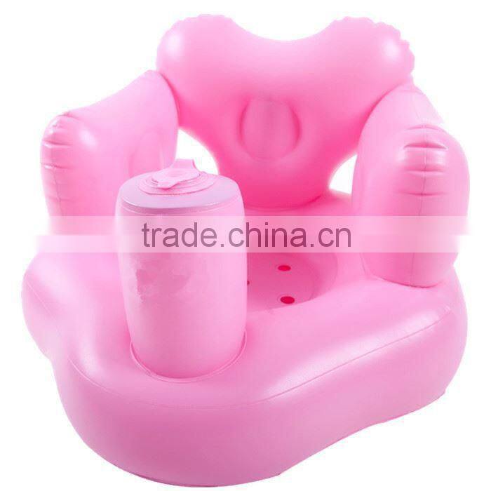 comfort and portable novelty inflatable little arm chair baby stool in blue