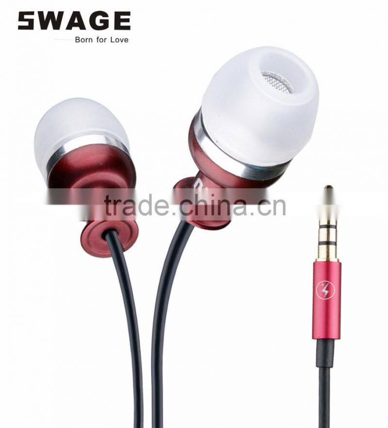 PH-E02A high quality comfortable metal earphones with micphone good quality earphones