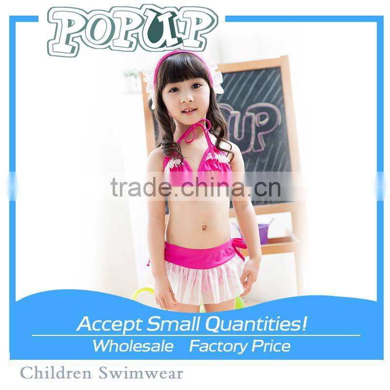 Pink Ruffle Printed swimwear for kids