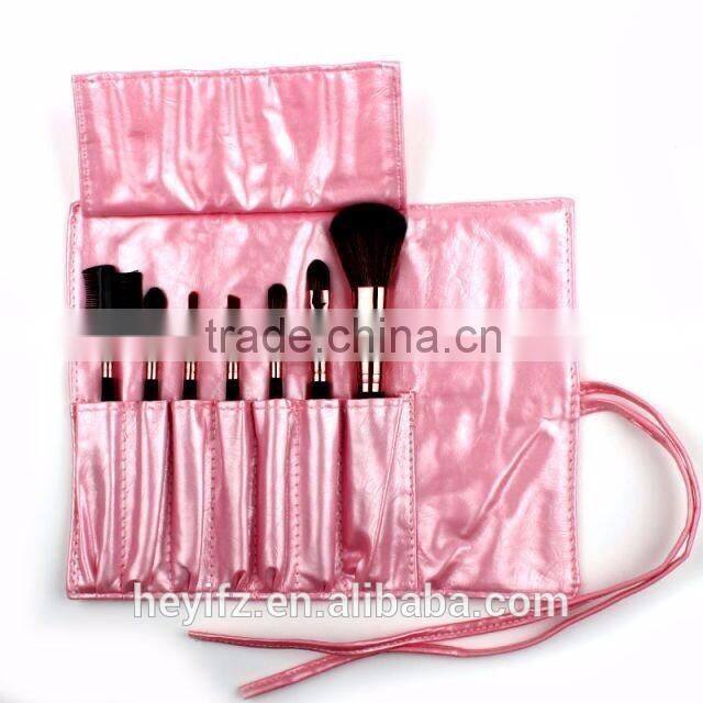 Hot Selling Synthetic Hair Wooden Handle Travelling Cruelty Free 7PCS Blue Makeup Brush Set