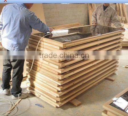 Hemlock wood hinge for sauna glass door