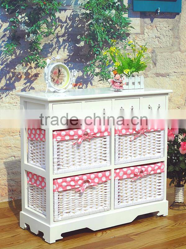 Cheap french white wood small nightstands table