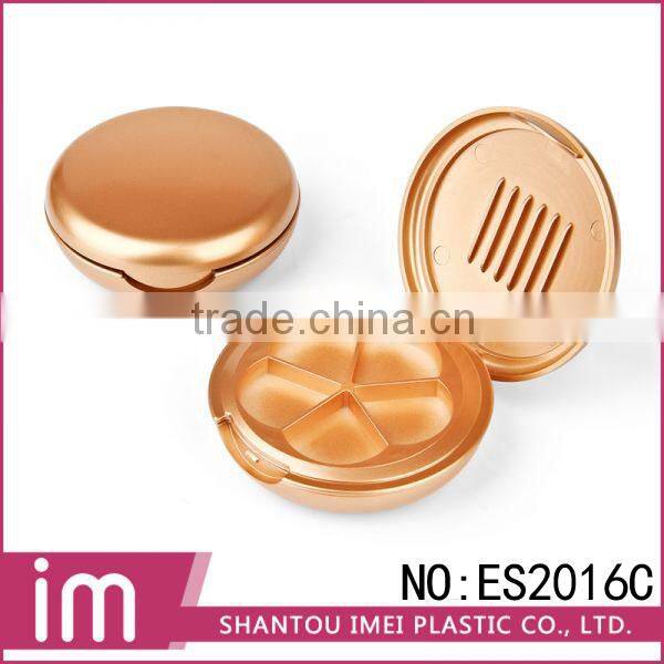 Skylight coffee pressed powder case with mirror