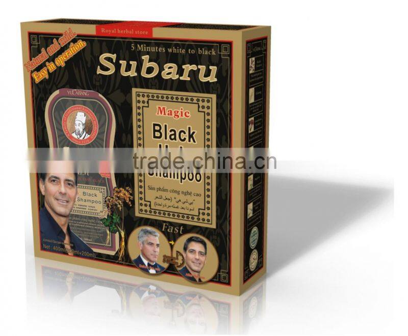 private label 200ml bottle size black hair color dye shampoo factory