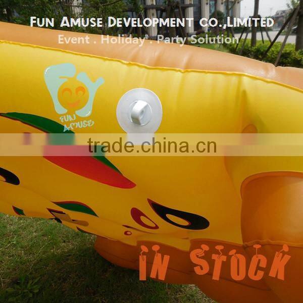 High quality food pizza design pool float inflatable donut for fun