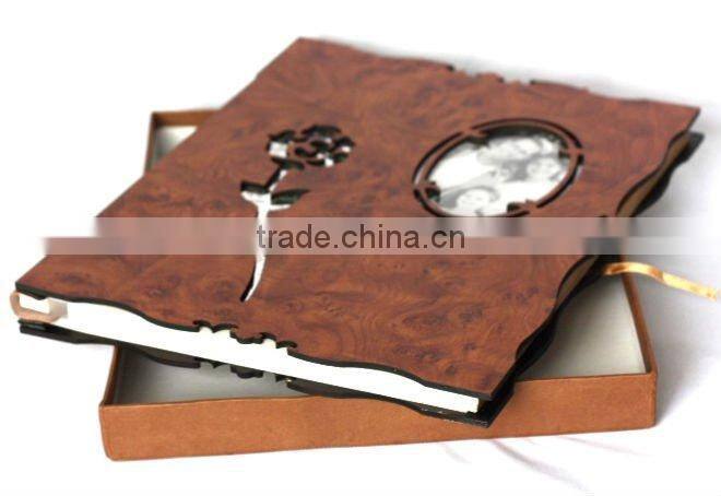 Fancy Design Hot Sales Wooden Hard Cover Wooden Photo Album