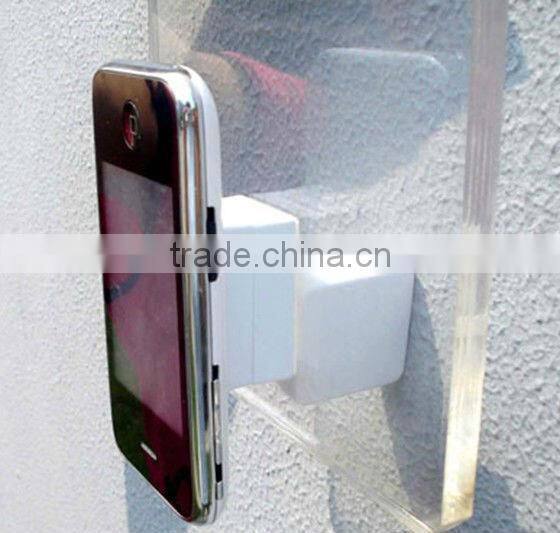 Security retractable wall mount cell phone holder