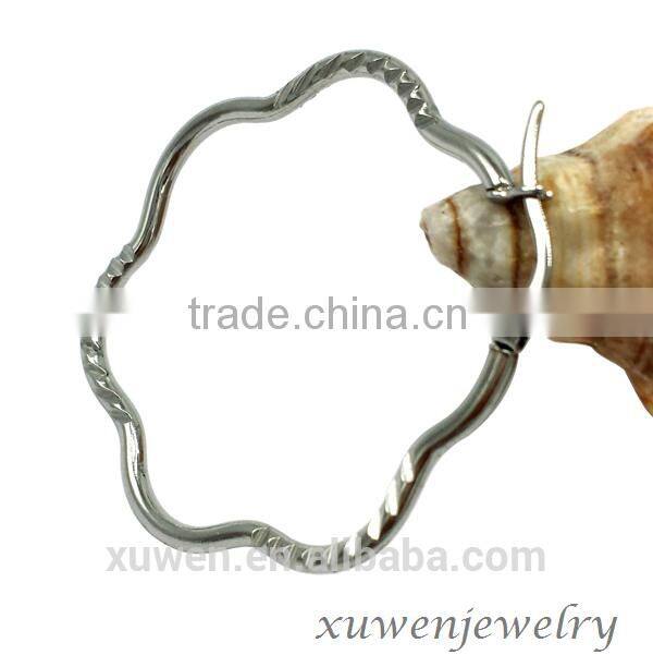 polish mens stainless steel huggie hoop earrings