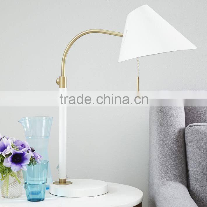 11.23-15 1950s and '60s slim profile and cone-shaped shade are inspired vintage Mid Century Task Table Lamp