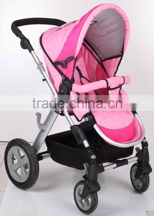 travel baby Pram 3 in 1 with 5 safe belt, 3 postion seat,