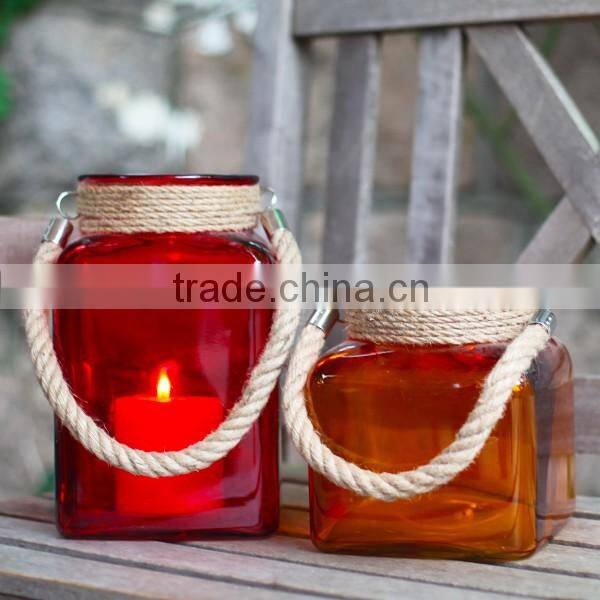 Eco-friendly recyclable painted colorful glass glass votive candle holder for wedding