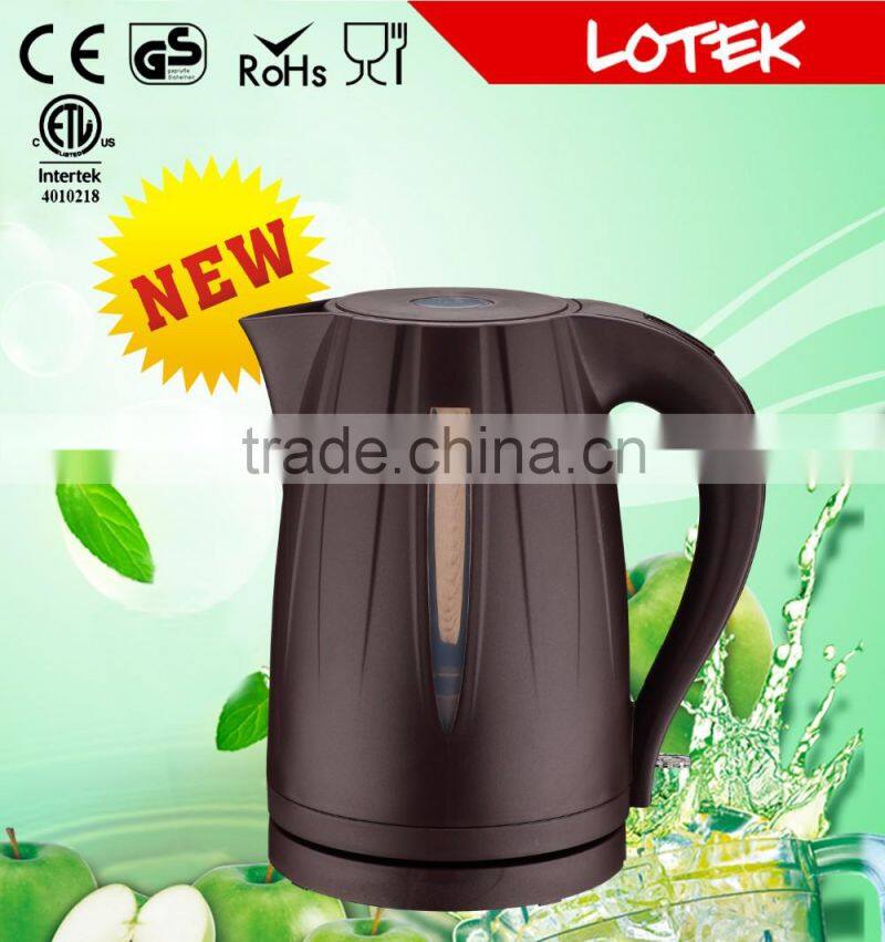 striking bule LED 1.7L plastic kettle with CE CB GS