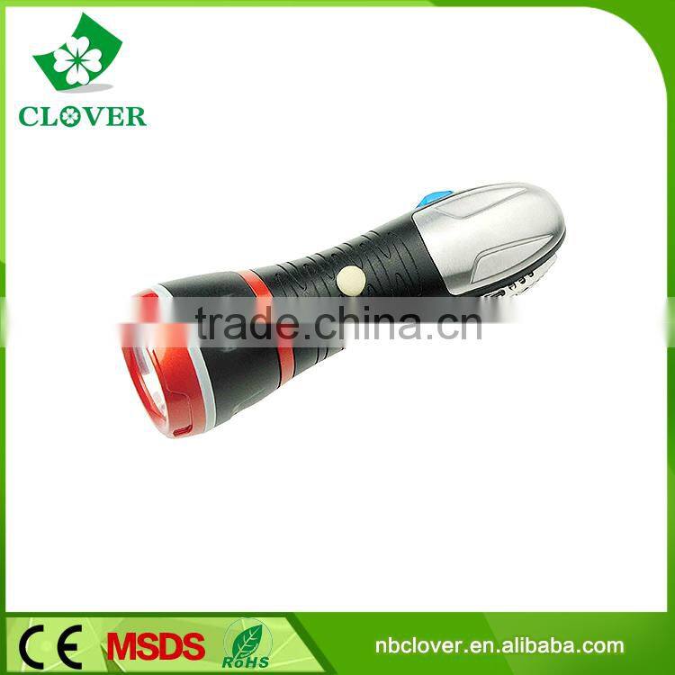 With emergency hammer 3W LED and 4 red LED powerful led flashlight