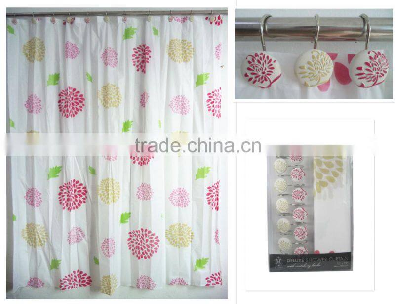 eco-friendly and rainbowl bath PEVA shower curtain