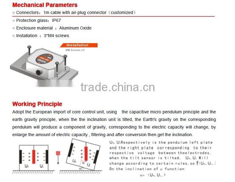 inclinometer,inclination tilt sensor,electronic inclinometer with much high precision 0.002deg