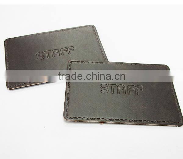 Die Cut Custom Logo Crinkle Fake Leather Patch