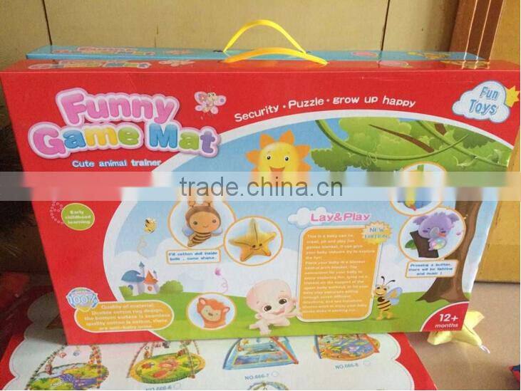 2015 Hot Sale Multi Activity Soft Plush Toy Children Cushionad Paly Mat for Baby