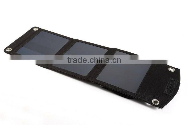 2016 High efficiency solar pack portable solar cells bag 14 watts charge for mobile phones