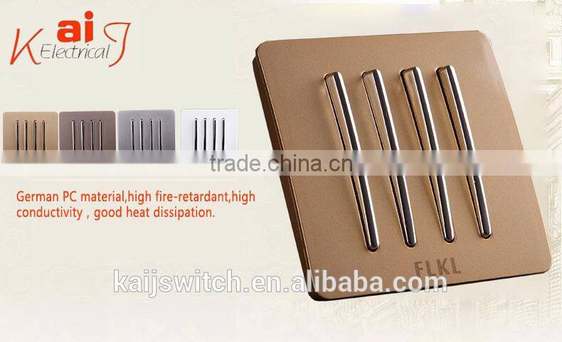 High quality 4 gang 1 way or 2 way switch