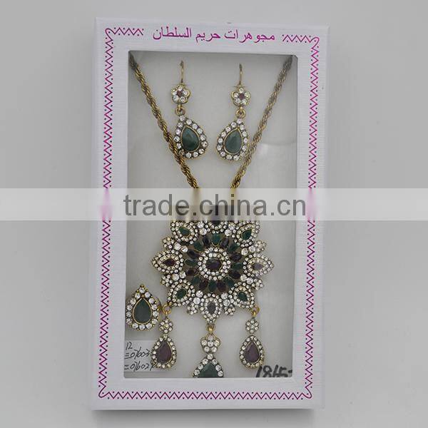 Wholesale fashion accessories rhinestone charm crystal pendant sets