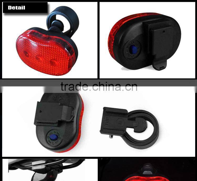 2015 hot sale china factory cheap 3 led rear bike light