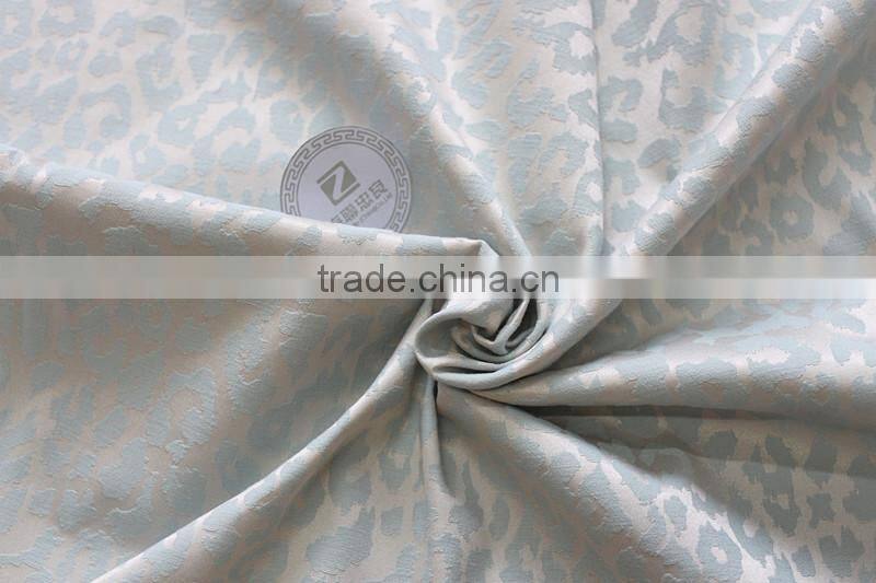 Leopard jacquard elastic fabric