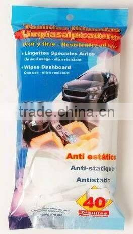 car leather wet wipe, wet cleaning cloth