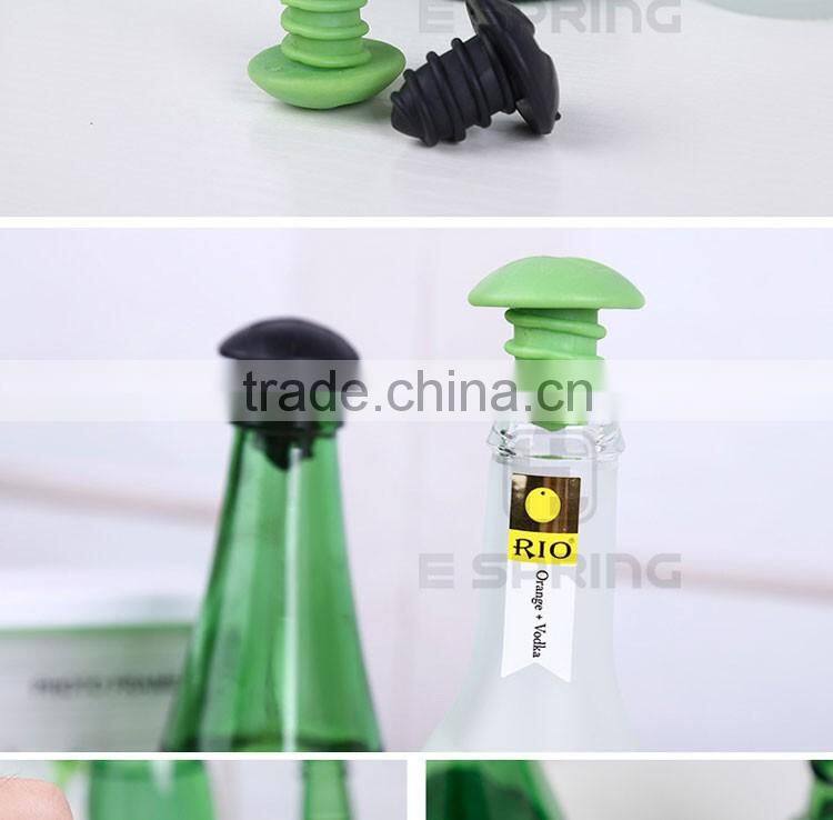 Silicone screw shape food grade wine bottle stoopers