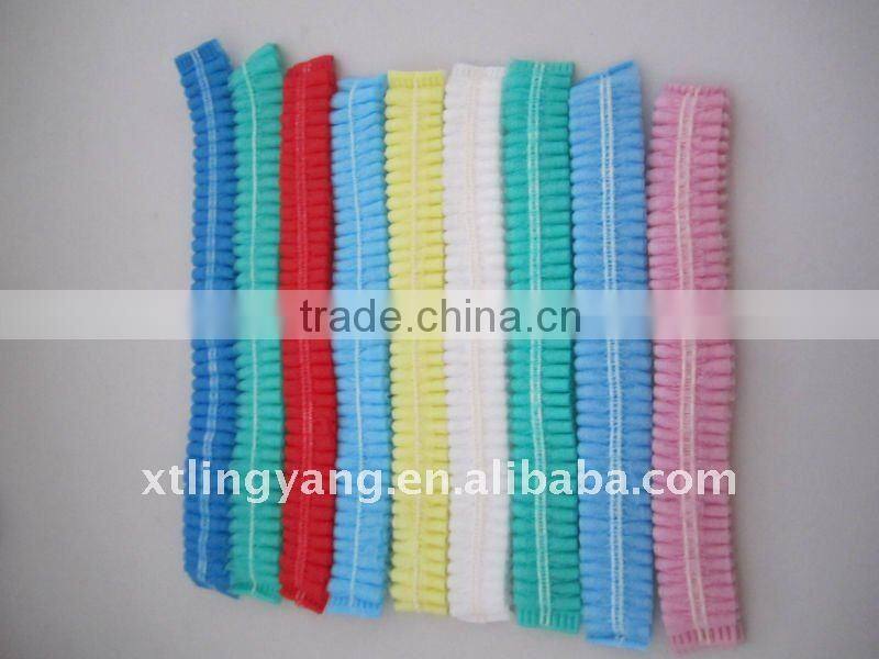 Disposable nonwoven single elastic clip mob caps