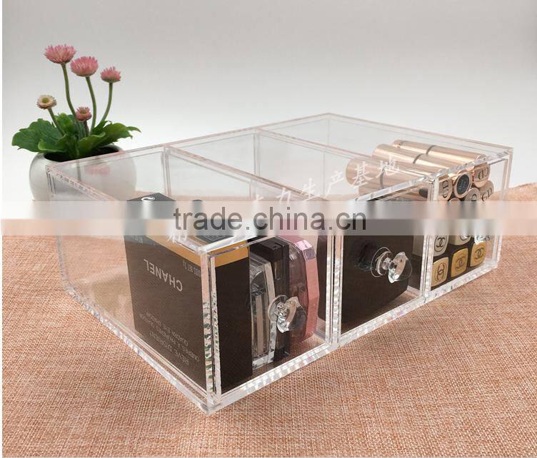 with 3 drawers acrylic cosmetics storage box