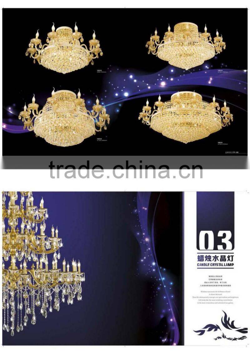 crystal golden ceiling lighting Big round golden chandelier crystal ball assemble ceiling for meeting room/hotel hall OW602