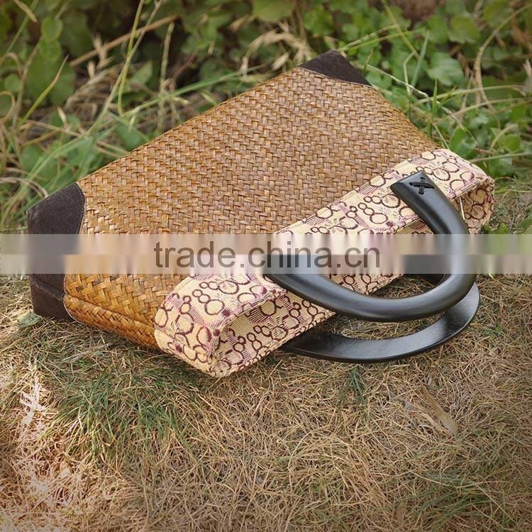 High quality straw bags beach handmade tote bags thailand straw bag summer beach bags