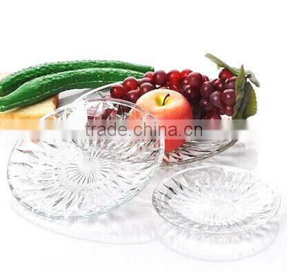 2016 new design clear cylinder diamond glass plates wholesale