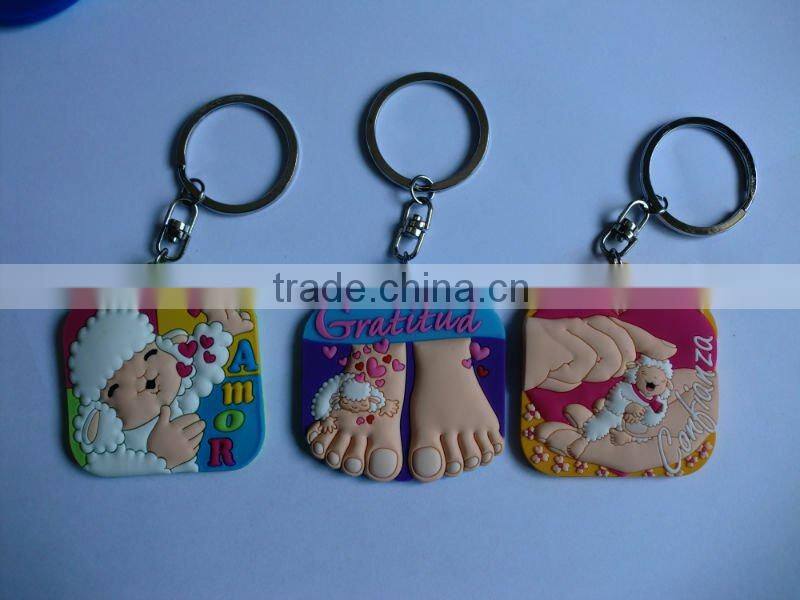 Promotional 3D soft rubber keychain