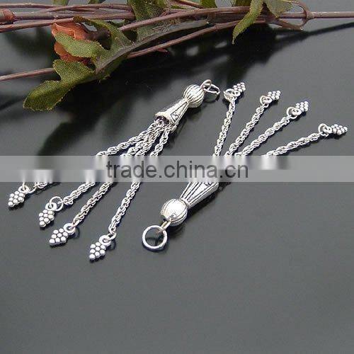2015 fashion alloy long tassel pendant for necklace