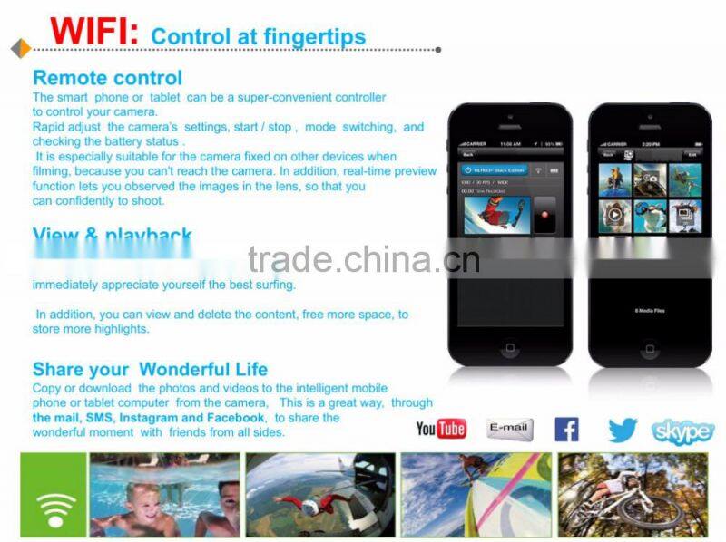 EKEN H9R 170 Degree Wide Angle 4K Ultra HD WiFi Action Camera Sport Cam 2.0 inch Screen with 2.4G Remote Controller