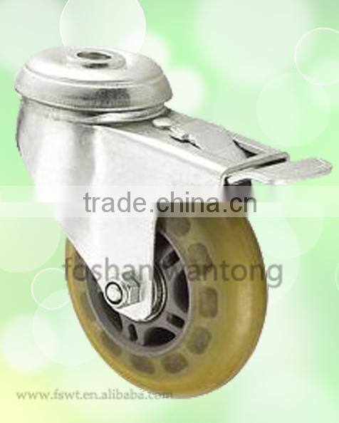 Threaded Stem With Brake All Size Medium Duty PU Furniture Casters