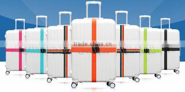 Cheap price Custom logo printed Luggage straps polyester Luggage belts with TSA lock