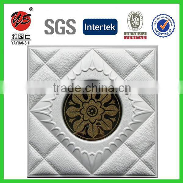 2016 European artistic 3D PU leather covering wall panel ceiling panel, 3D leather wall panel