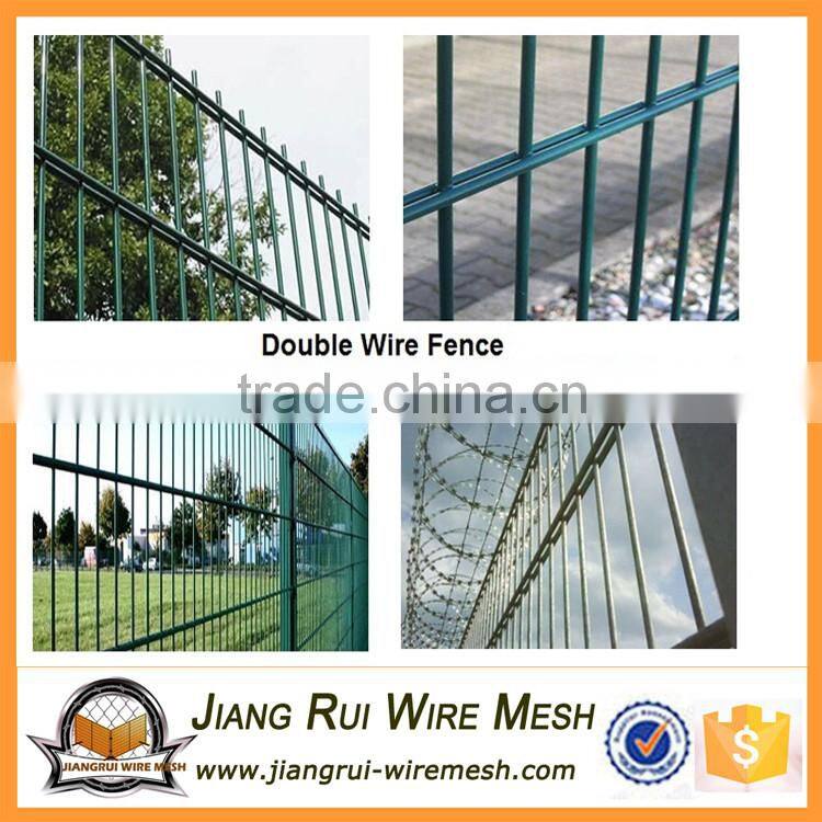 Galvanized welded double wire fence