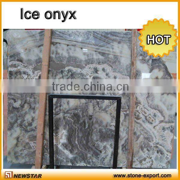Natural White Onyx slab, tile, top