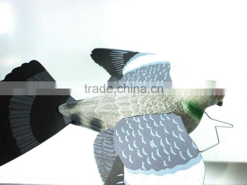 china plastic flocked pigeon with EVA wings