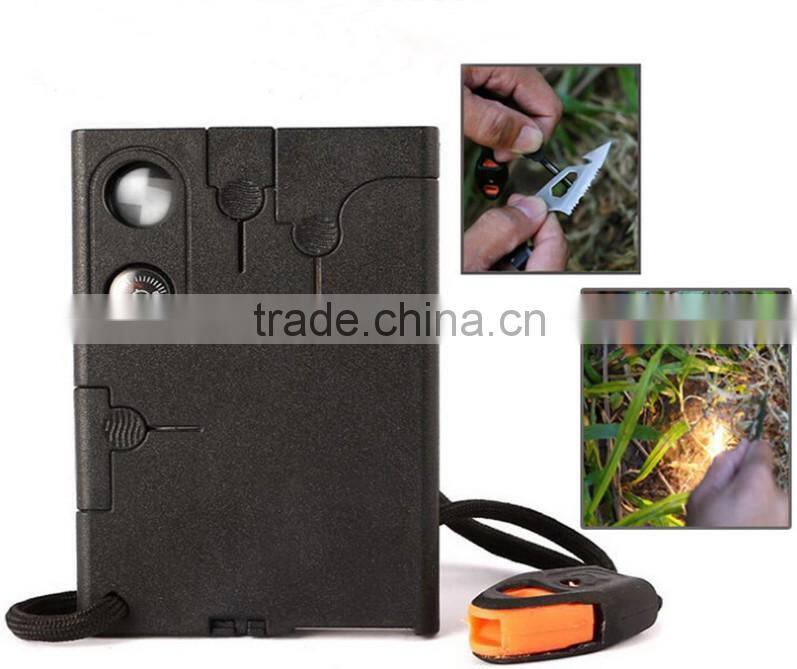 Upgrade Multi Tool Card ,Credit Card Tool With Flintstone And Whistle